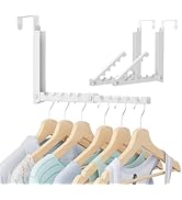 WLCSNG Over The Door Hooks, Extended Over The Door Clothes Hanger with 10 Ridges,Space-Saving Ove...