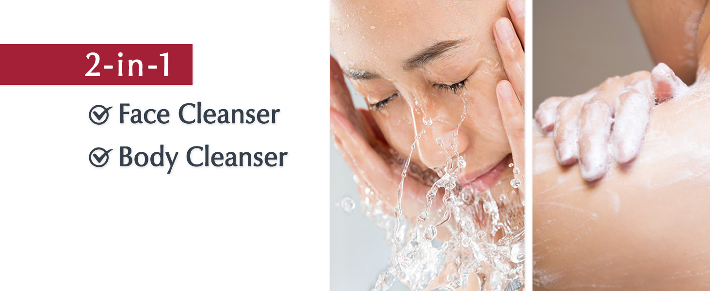 2-in-1 face cleanser &amp; body cleanser