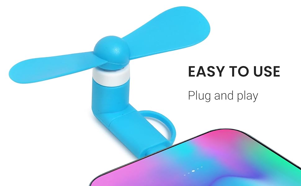 2-in-1 Portable Mini Cell Phone Fan