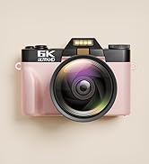 6K pink Digital Camera for Photography Autofocus, 64MP WiFi Vlogging Camera for YouTube