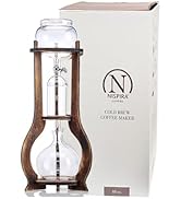 Nispira Iced Coffee Cold Brew Drip Tower Coffee Maker Wooden, 6-8 cup