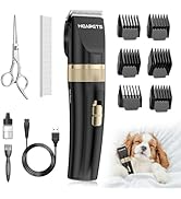 HEAPETS Dog Clippers for Grooming, Low Noise, Electric Quiet, Adjustable Clipper Comb, Rechargeab...