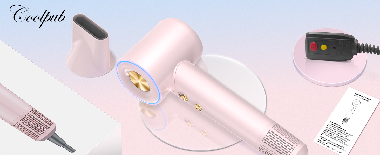 Hair Blow Dryer,High-Speed hairdryer Thermo-Control Hair dryers Fast Drying Women Home Travel Salon