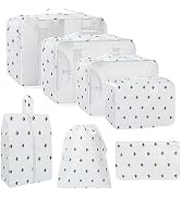 Lcsmaokin 7 Set Packing Cubes,Lightweight Essential Travel Luggage Packing Organizers for Travel ...