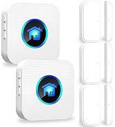 Wireless Door Chime, Wireless Doorbell Chime for Store with LED Indicators Waterproof, Door Alarm...