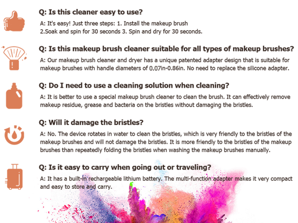 Electric makeup brush cleaner machine make up brush cleaner women foundation brush cleaner holder 