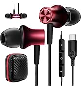 COOYA USB C Headphone for iPhone 15 Pro Max Plus iPad Mini 6 Magnetic Bass Noise Isolation Type C...