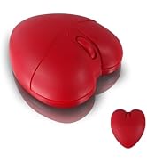 elec Space Wireless Bluetooth Mouse, Silent and Stylish Heart-Shaped Mouse for Laptop, PC - 10m R...