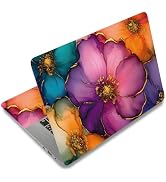 SUPERDANT Gold-Edged Flower Laptop Skin Exquisite Laptop Sticker PVC Computer Stickers Dustproof ...