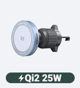 UGREEN 25W MagFlow Wireless Car Charger, MagSafe Qi2 Certified Fast Charging Cradle Mount for iPh...