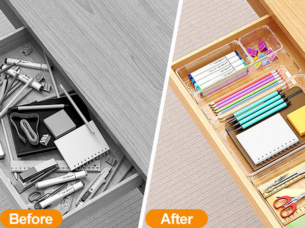 desk drawer organizer, bathroom drawer organizer trays, tool box organizer