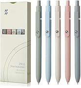 FIOVER Gel Pens, 5pcs 0.5mm Quick Dry Black Ink Pens Fine Point Smooth Writing Pen High-End Serie...
