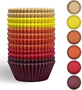 qiqee 300 Counts Cupcake Liners Cupcake Cups Food Grade 6 Solid Yellow Red Colors Cupcake Papers ...