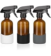 HOMBYS 8 oz Spray Bottle 3 PCS Amber Boston Bottle