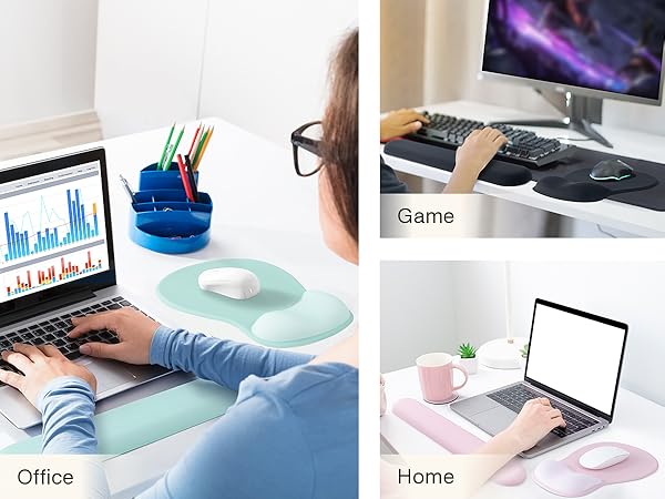 mouse pad and keyboard wrist rest