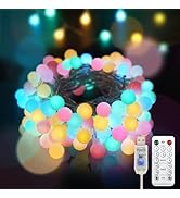 suddus Easter Lights Plug in, 33ft 100 Led USB Pastel String Lights with Timer, Globe String Ligh...