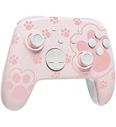 FUNLAB Pink Switch Pro Controller Wireless Compatible with Nintendo Switch 2/OLED/Lite, Grily Hal...