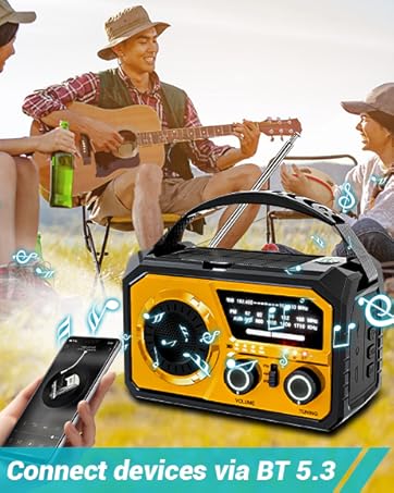 16000mah Emergency Weather Radio Hand Crank Solar Radio Battery Powered Portable Am/Fm/Wb NOAA 