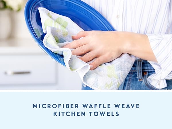 kitchen towels, drying towel, waffle weave, microfiber