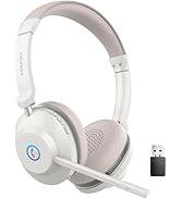 Bluetooth Headset, Wireless Headset with Microphone Noise Canceling &amp; Mute, 45H Talk Wireless Hea...