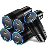5 Pack USB C Car Charger, Bangfun 40W Dual Port 12V USB C Car Charger Cigarette Lighter Adapter P...