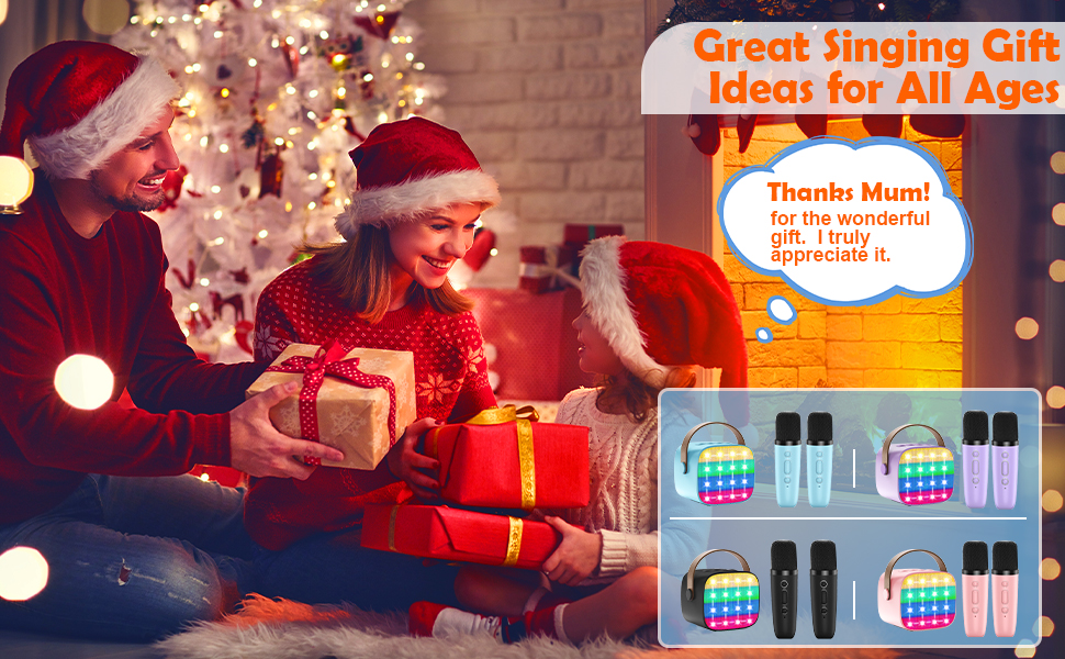 Portable Bluetooth Speaker with Wireless Microphones, Voice Effects- Best Birthday Gift