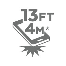 Up to 13-foot drop protection