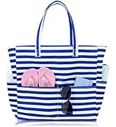 Iioscre Beach Bag for Women Large Beach Tote Bag Waterproof Sandproof Swim Bag with Zipper Pocket...