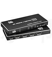8K@60Hz HDMI Switch 3 in 1 Out Aluminum Support 4K@120Hz HDR + HDCP 2.3 CEC HDMI 2.1 Switcher Spl...
