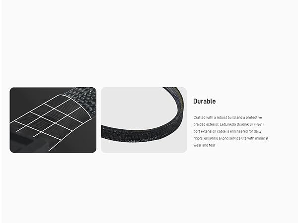 LetLinkSo Gen4 PCIe 4.0 Oculink SFF-8611 8i Connector Adapter Male Extension Cable