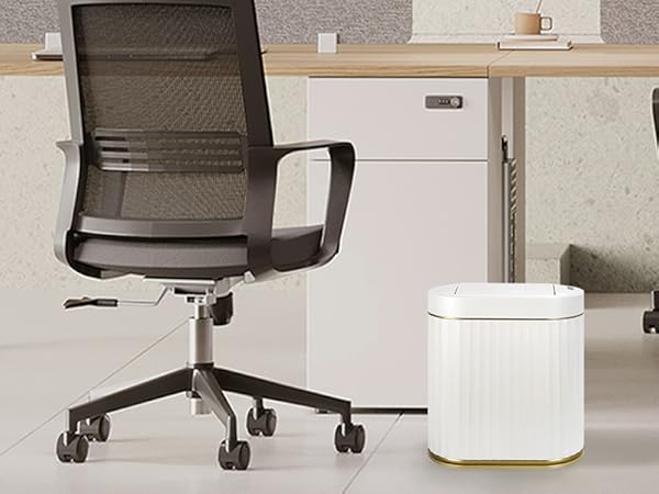 Purple motion sensor smart trash can butterfly lid 8