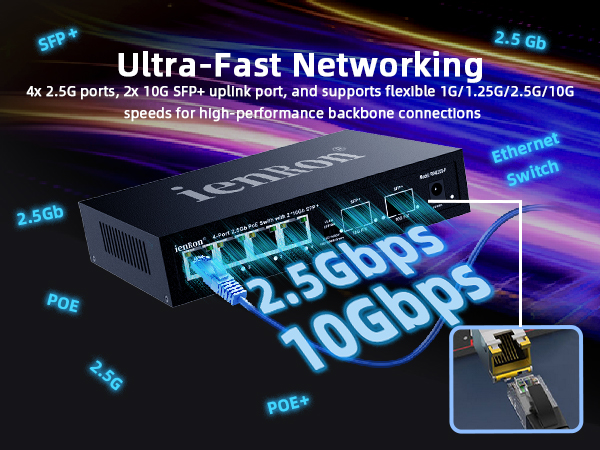 2.5 GB POE SWITCH 6 PORT