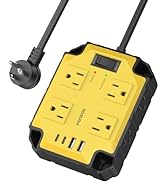 8-Outlets Heavy Duty Power Strip with 4 USB Ports(2 USB-C), Industrial Magnetic Surge Protector P...