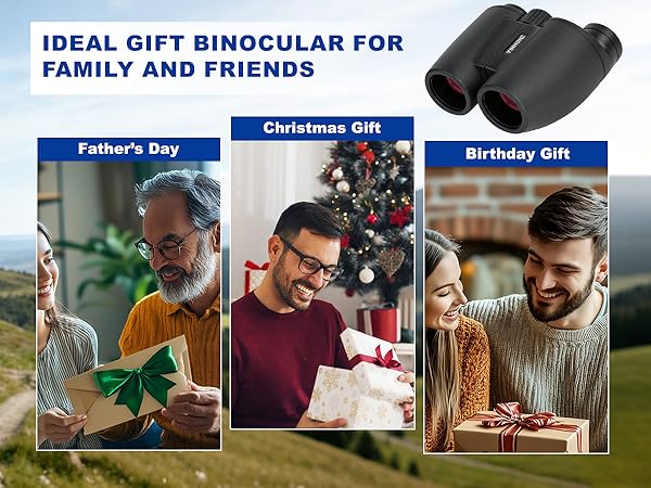 Ideal Gift 12x30 Compact Binocular for Kids&amp;amp;Adults Outdoor Travel Camping Birdwatching Hiking