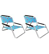 2 Pack of Neso Lightweight Water Resistant Beach Chairs with Shoulder Strap and Slip Pocket - Fol...