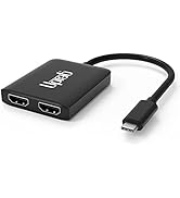 UPTab USB C to Dual HDMI 2.0 4K 60Hz Adapter Multi Monitor Splitter - USB-C to Dual Port HDMI Con...