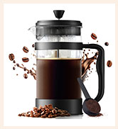 Utopia Kitchen French Press Espresso and Tea Maker with Triple Filters, Stainless Steel Plunger a...