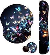 ARTSO Ergonomic Mouse Pad with Wrist Rest, Comfortable Keyboard Wrist Rest, Memory Foam Mousepad ...