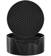 YUGUARD Silicone Coasters [8 Pack] with Holders Drink Coasters, for Hot or Cold Drinks Thickened,...