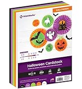 Printworks Halloween Cardstock, 5 Assorted Colors, Perfect for Holiday School and Craft Projects,...