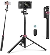 ULANZI MT-78 Extendable Selfie Stick Tripod, 72.83" with 2-in-1 Phone Clip, 360 Ball Head, Cold S...