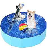 Cdycam Foldable Dog Pool for Large Dogs, Portable Hard Collapsible Pet Swimming Pool,Bath Pool fo...