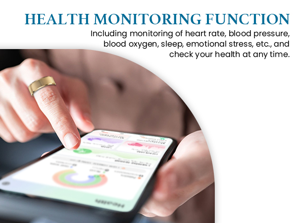 Smart Ring Blood Pressure,Heart Rate,Sleep Monitoring,Step Counting