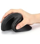 Unipows Bluetooth Ergonomic Mouse, 2.4G Silent Vertical Wireless Mouse, Dual Mode Ergo Optical Mi...