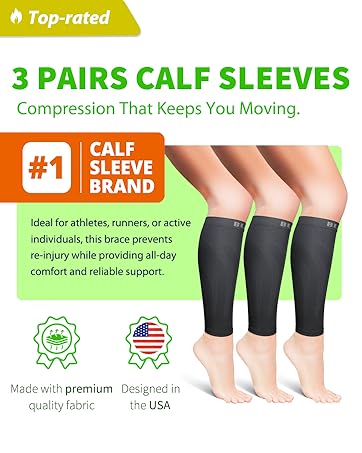 calf compression sleeves leg brace pain relief runners