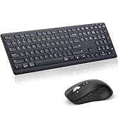 CITLLA M9300 Wireless Keyboard and Mouse, 2.4G USB Receiver and Dual Bluetooth, Multi Device Keyb...