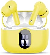 Wireless Earbuds, Bluetooth 5.4 Headphones Bass Stereo, Ear Buds with Noise Cancelling Mic, LED D...