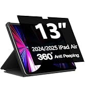 Halloive 360° Privacy Screen Protector for iPad Air 13 Inch M2 (2024 Model,6th Generation), Priva...