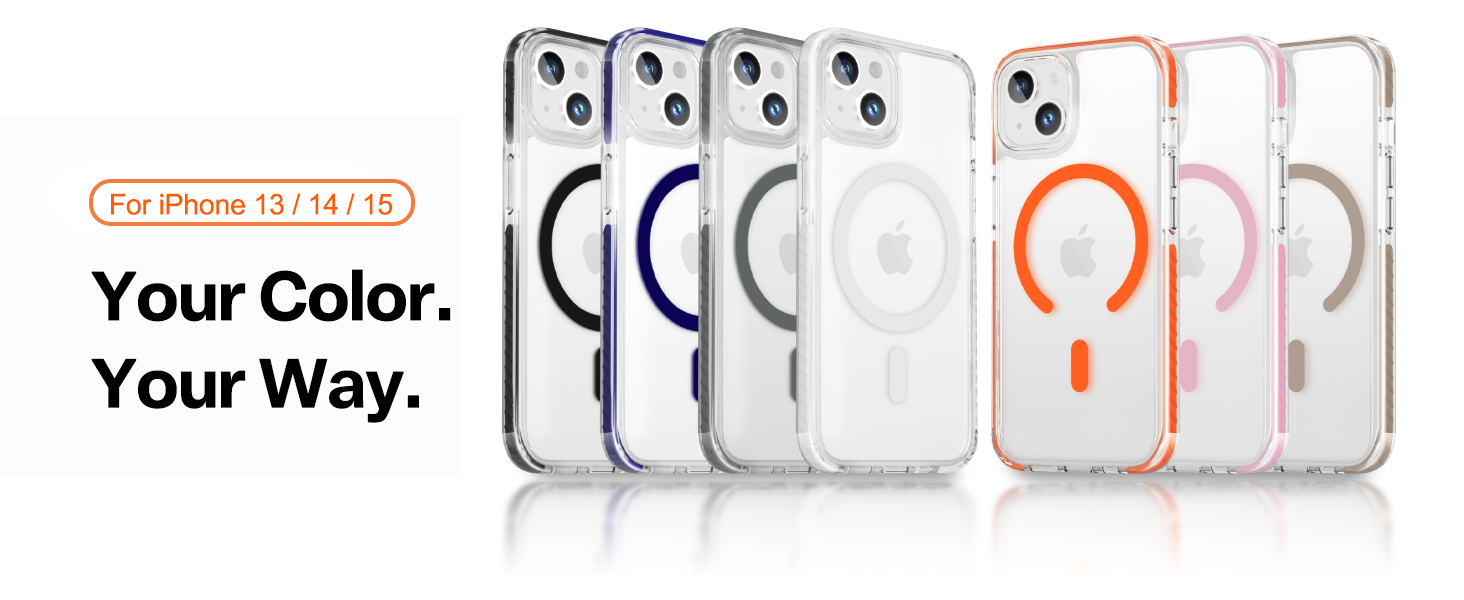Clear Case, Magnetic Phone Cover, Compatible with MagSafe