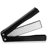 OSFTBVT Diamond Knife sharpener #400/600 Pocket Sharpening Stone Double Sides Folding Portable Bl...